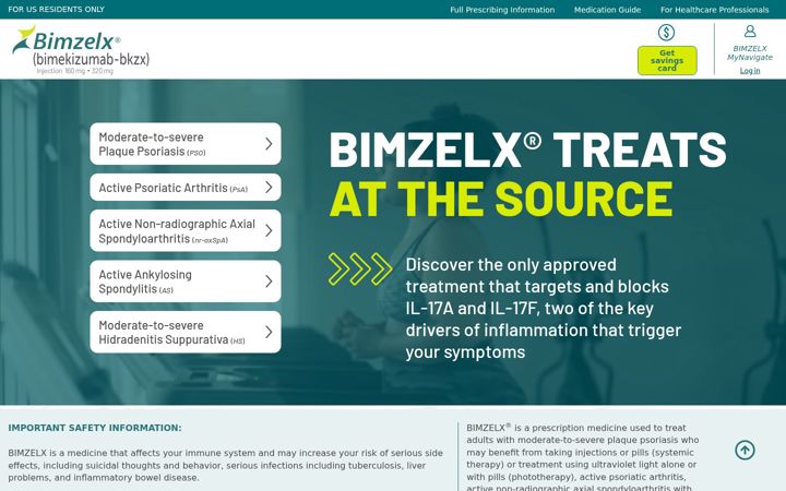 Skærmbillede af bimzelx.com