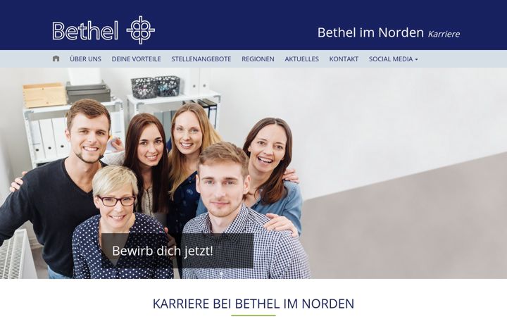 Snímek obrazovky bin-karriere.de