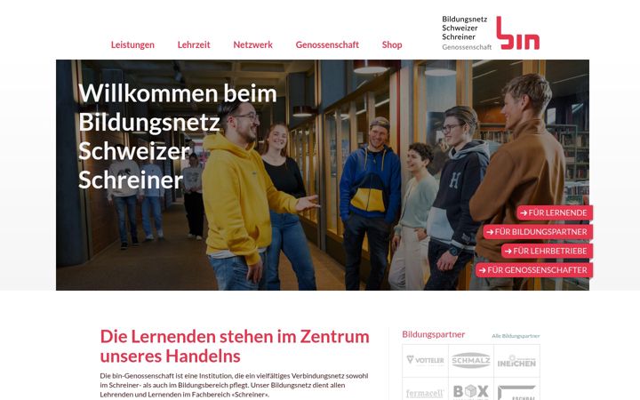 Screenshot of bin.ch