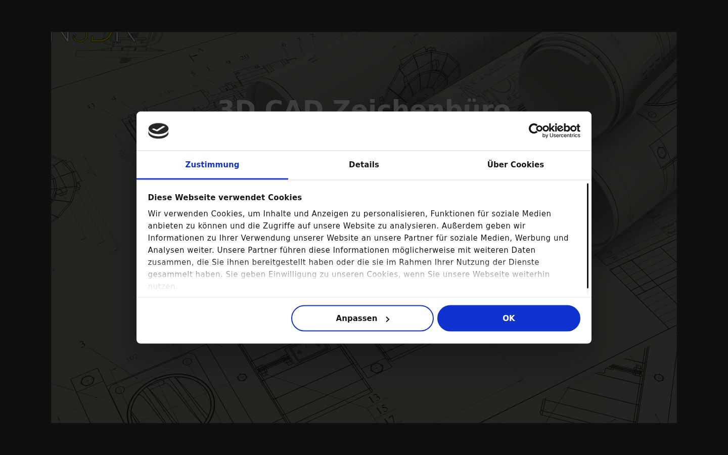 Screenshot des Einwilligungsbanners vor jeglicher Interaktion