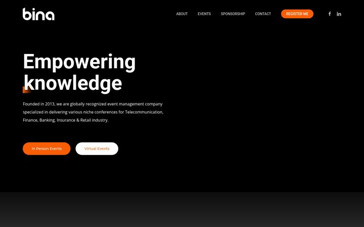Screenshot of binaconf.com