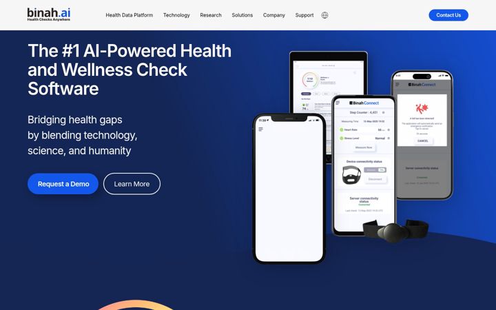 Screenshot of binah.ai