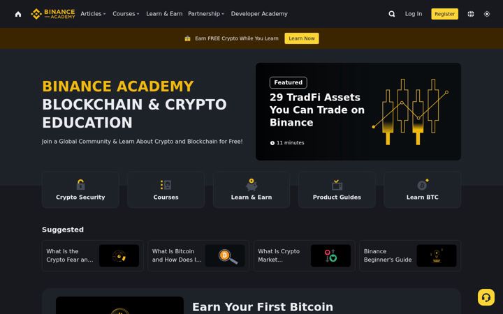 Screenshot of binance.vision