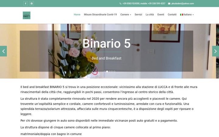 Screenshot of binariocinque.it