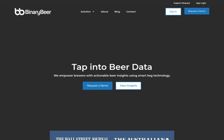 Captura de ecrã de binarybeer.io