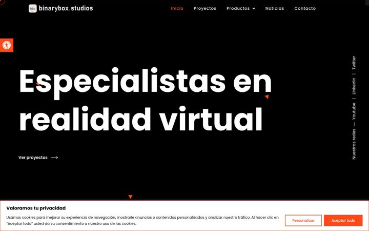 Screenshot of binaryboxstudios.es