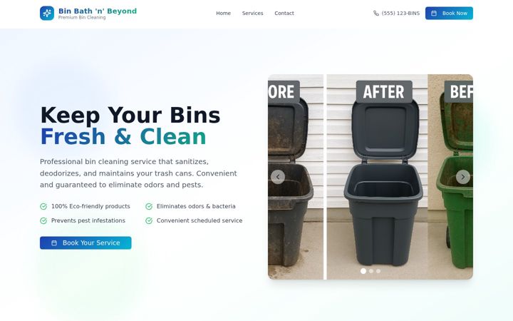 Screenshot of binbathnbeyond.com