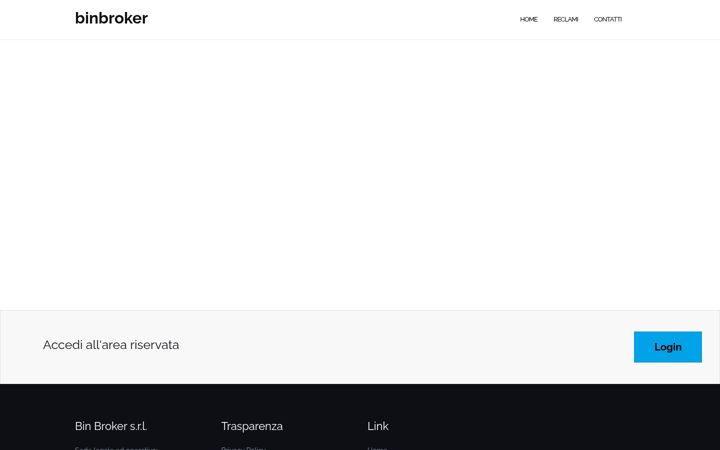 Captură de ecran a binbroker.it