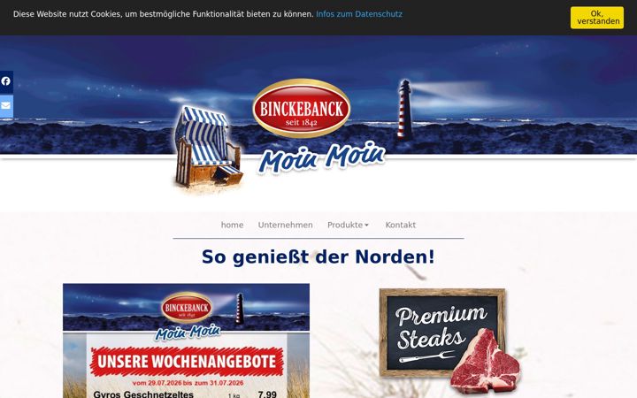 Screenshot of binckebanck.de