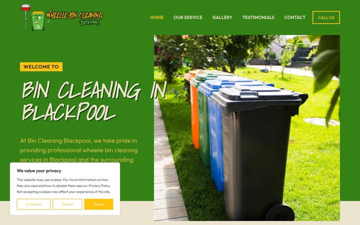 Screenshot of bincleaningblackpool.co.uk