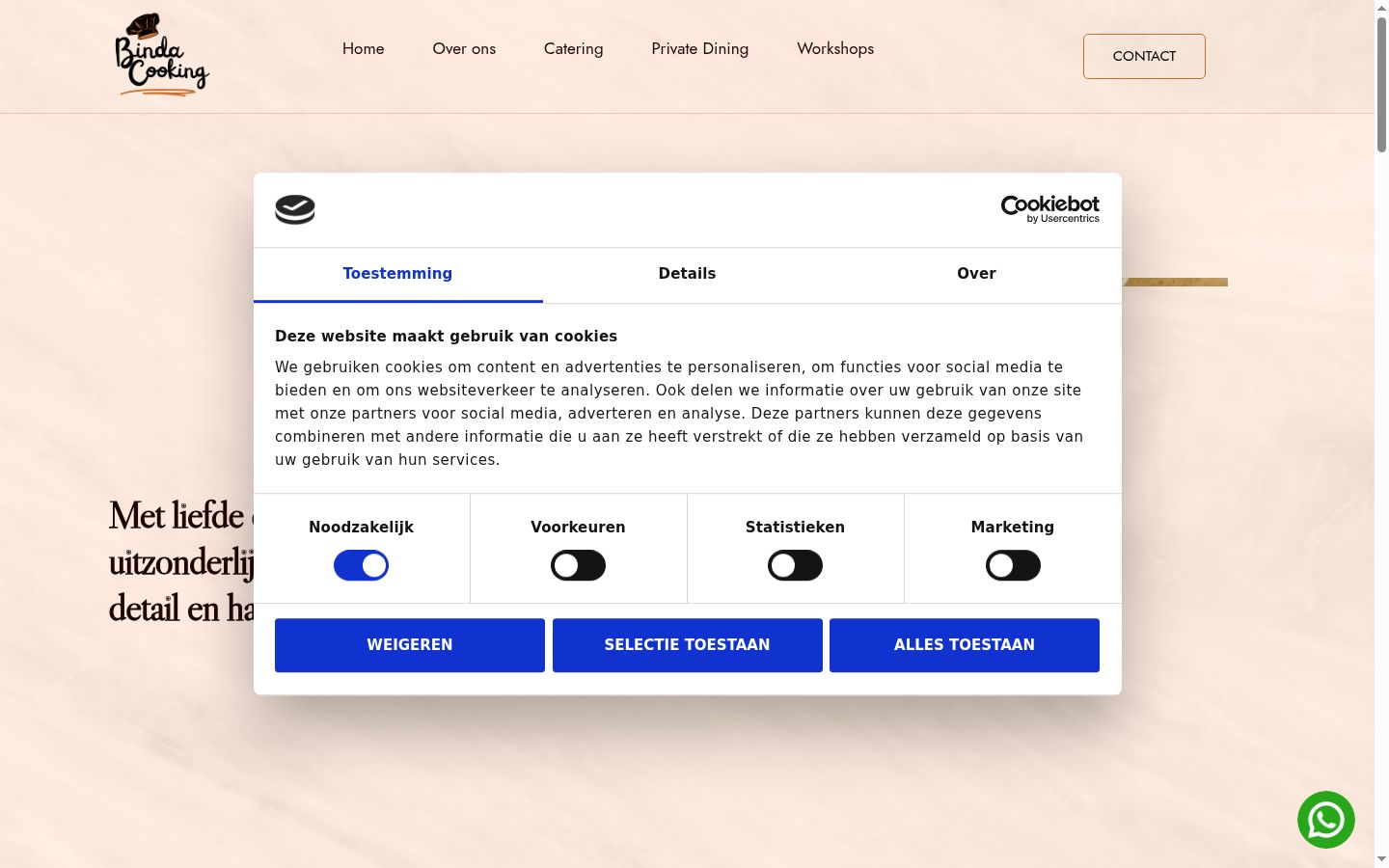 Screenshot tal-banner tal-kunsens muri qabel kwalunkwe interazzjoni