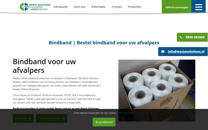 Screenshot of bindband.nl