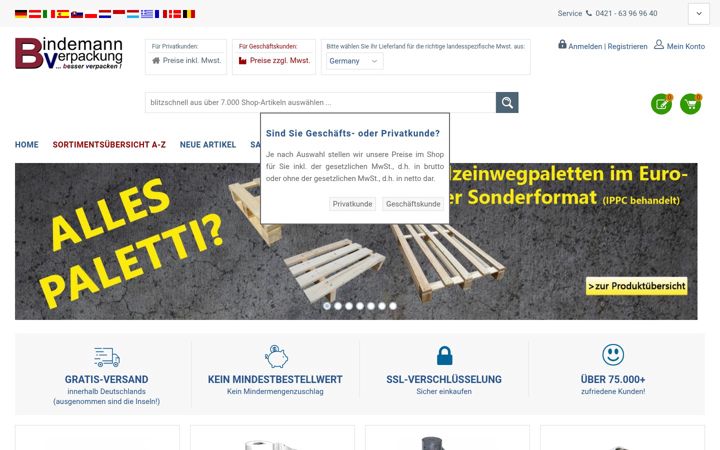 Képernyőkép: bindemann-verpackung.de