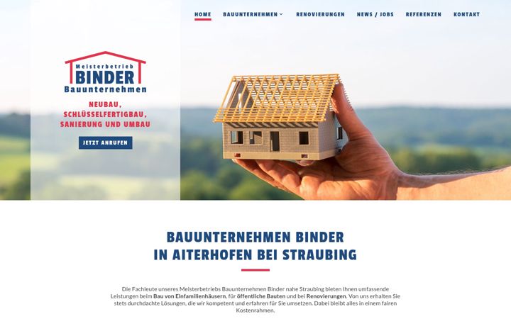 Screenshot του binder-bauunternehmen.de