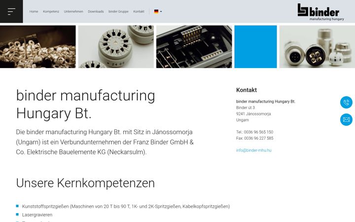 Screenshot of binder-cableassemblies.hu