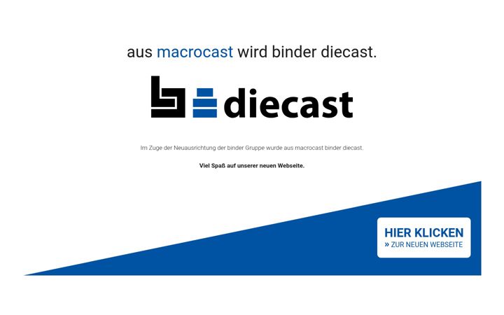Screenshot of binder-diecast.ch