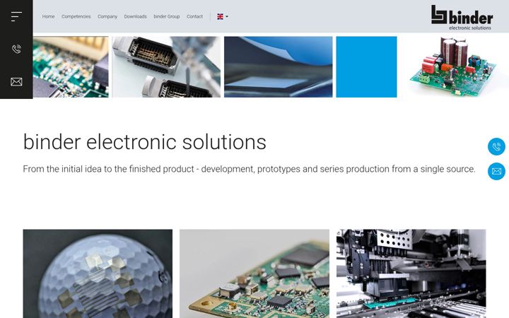 Screenshot of binder-electronic-solutions.de