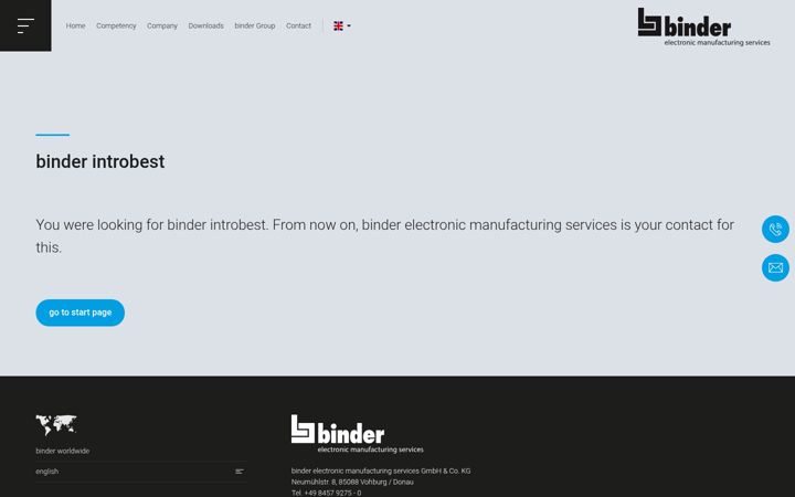 Screenshot of binder-introbest.de