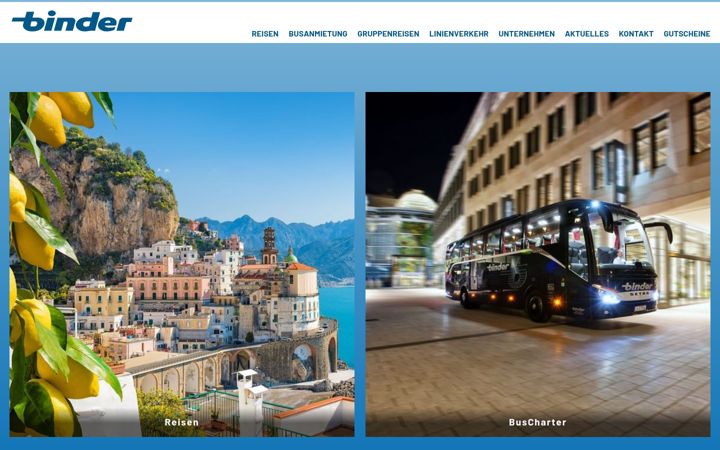Screenshot of binder-reisen.de