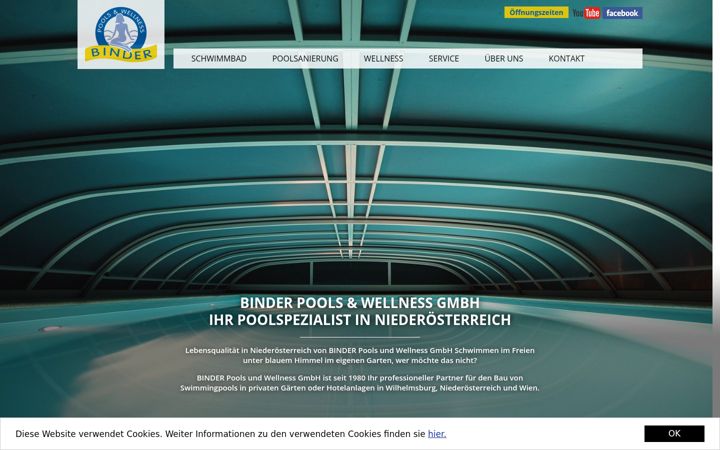 Screenshot of binder.co.at