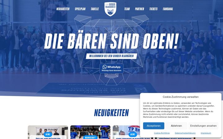 Screenshot του binderblaubaeren.de