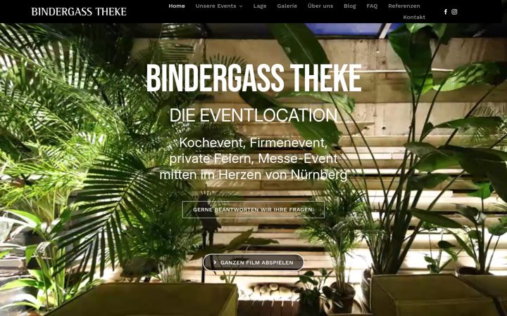 Screenshot του bindergasstheke.de