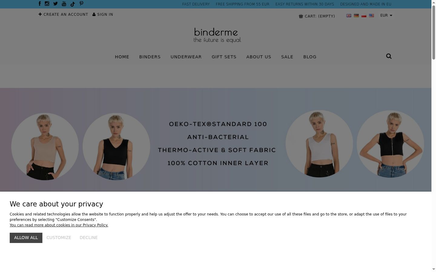 Sutikimo reklamjuostės, rodytos prieš bet kokią sąveiką, ekrano kopija