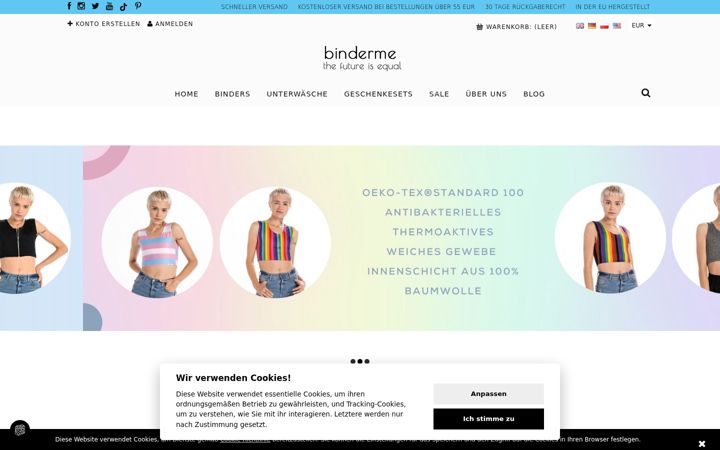 Screenshot of binderme.de