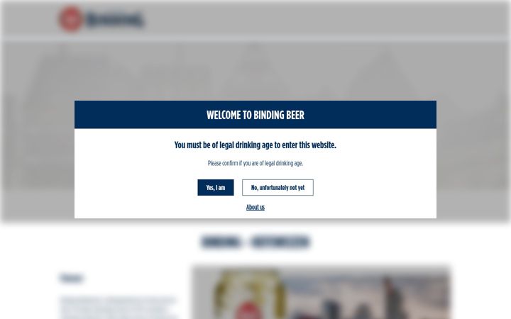 Screenshot of binding-beer.com