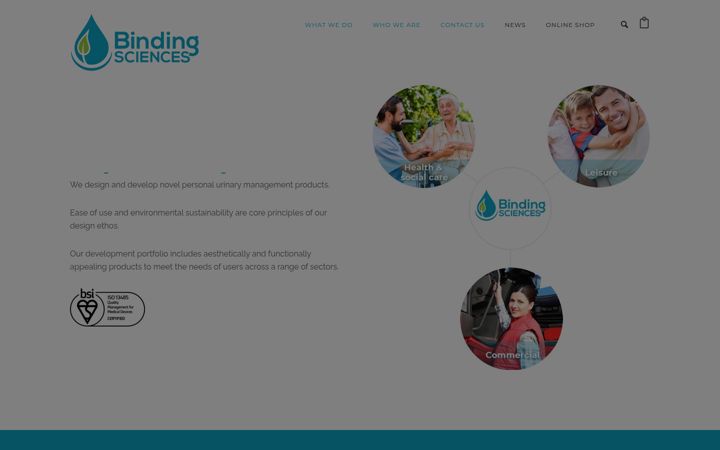 Screenshot of bindingsciences.com