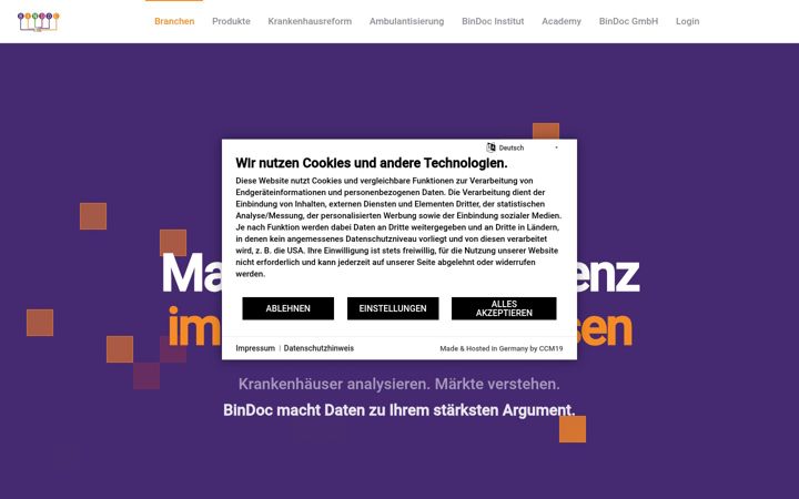 Screenshot of bindoc.de