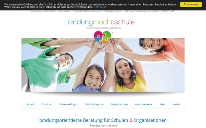 Screenshot of bindungmachtstark.ch