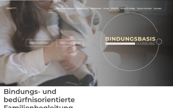Screenshot of bindungsbasis-marburg.de