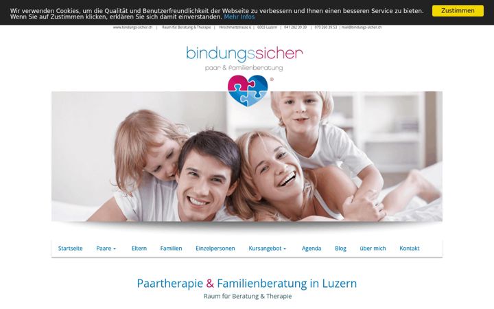 Screenshot of bindungsicher.ch