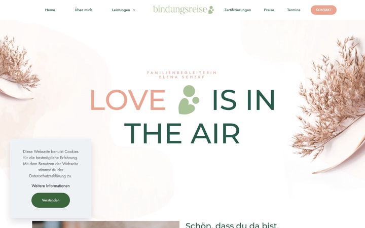 Screenshot of bindungsreise-elena.de