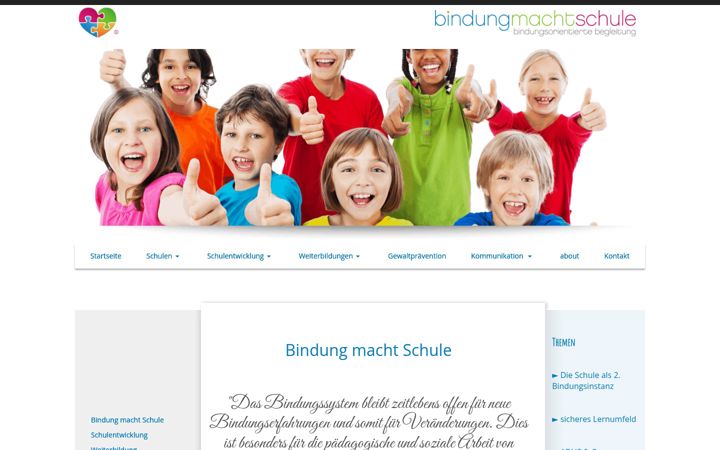 Screenshot stránky bindungsschule.ch