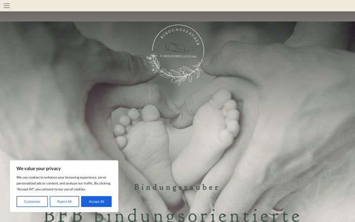 Screenshot of bindungszauber-familienbegleitung.de