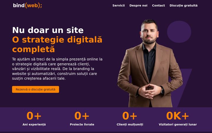 Snímek obrazovky bindweb.ro