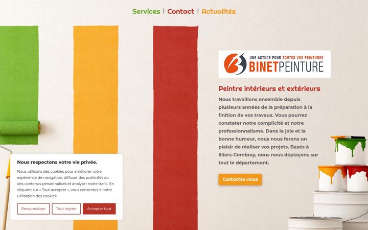 Screenshot of binet-peinture.fr