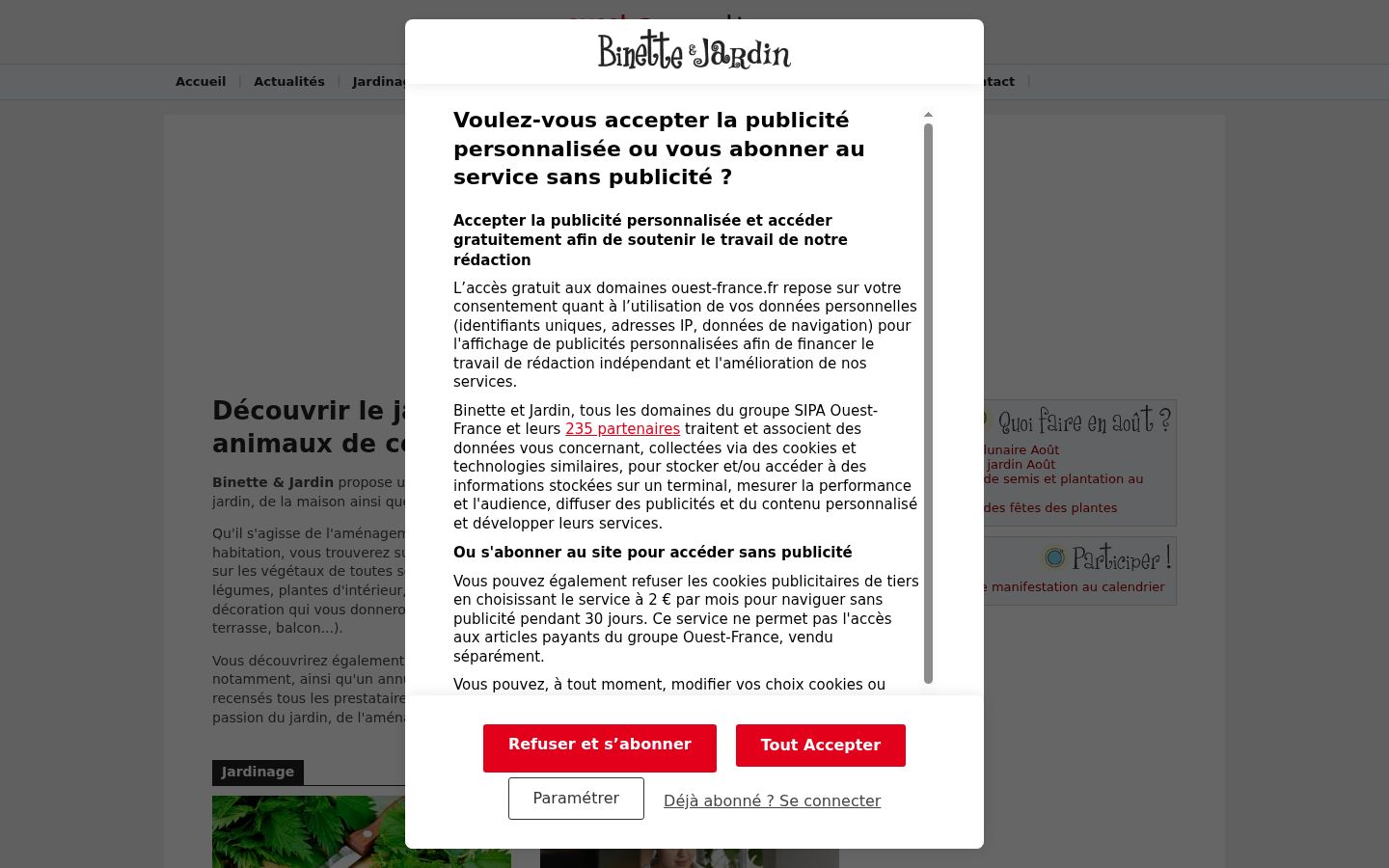 Skærmbillede af samtykkebanneret, som det blev vist før nogen interaktion