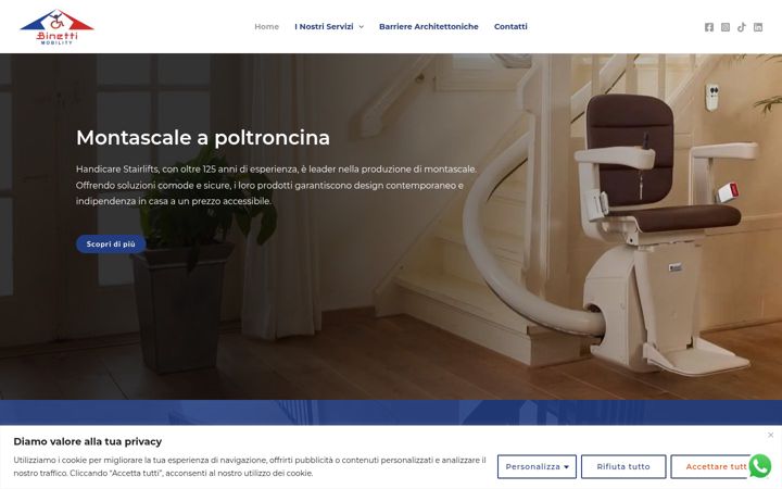 Screenshot of binettimobility.it