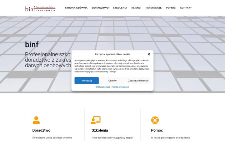 Ekrano kopija binf.pl