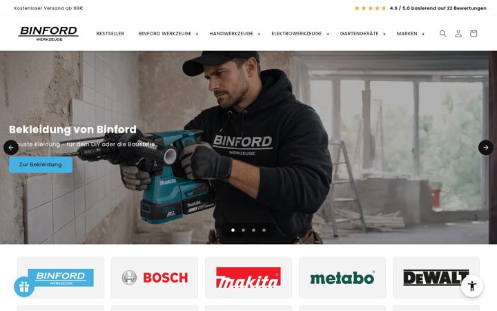Screenshot of binford-werkzeuge.de