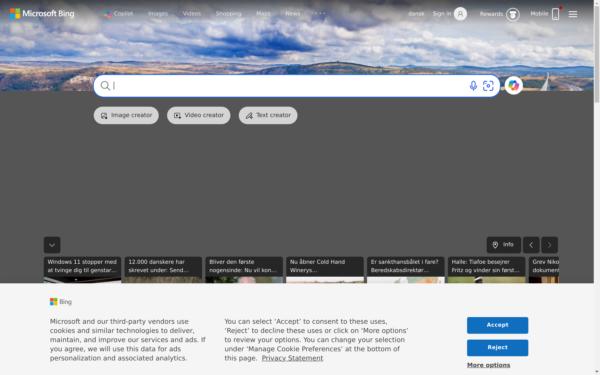 Screenshot of bing.com