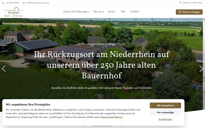 Screenshot of bingers-kleine-scheune.de