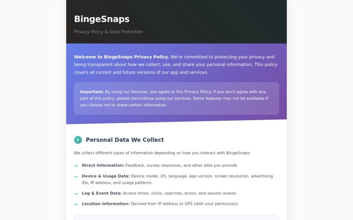 Zrzut ekranu bingesnaps.com