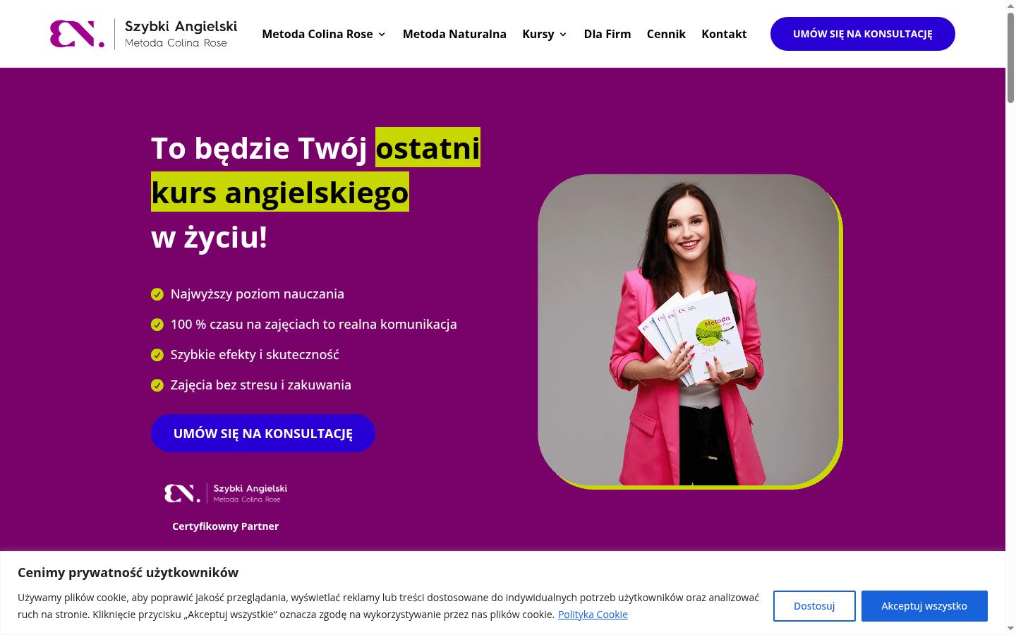 Screenshot tal-banner tal-kunsens muri qabel kwalunkwe interazzjoni