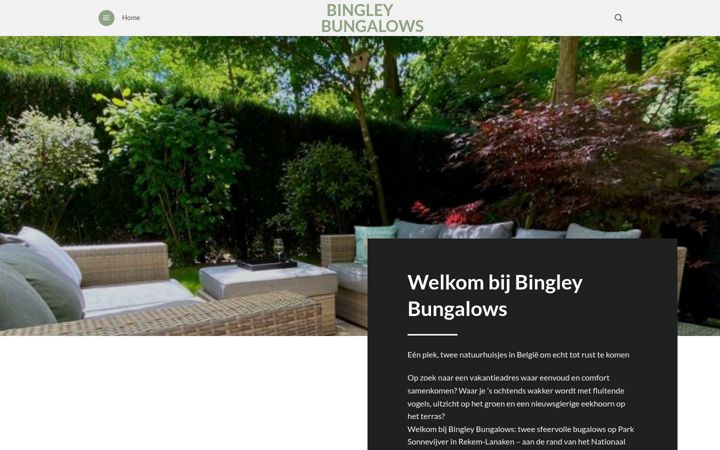 Screenshot of bingleybungalows.nl