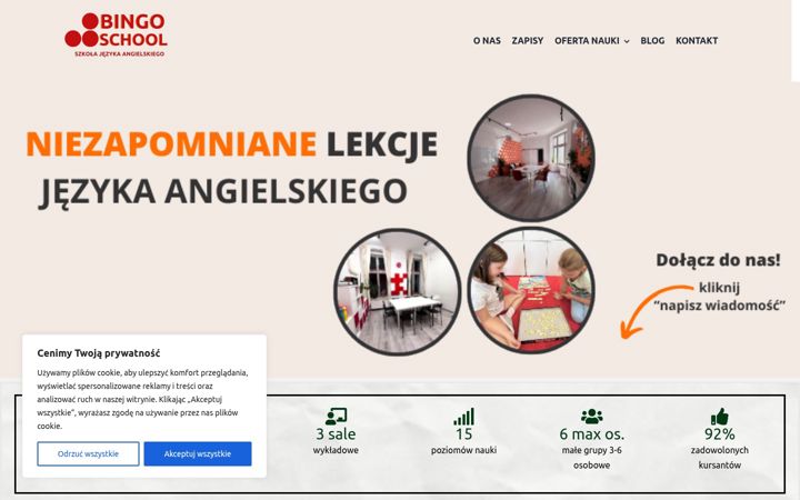 Screenshot of bingo.edu.pl