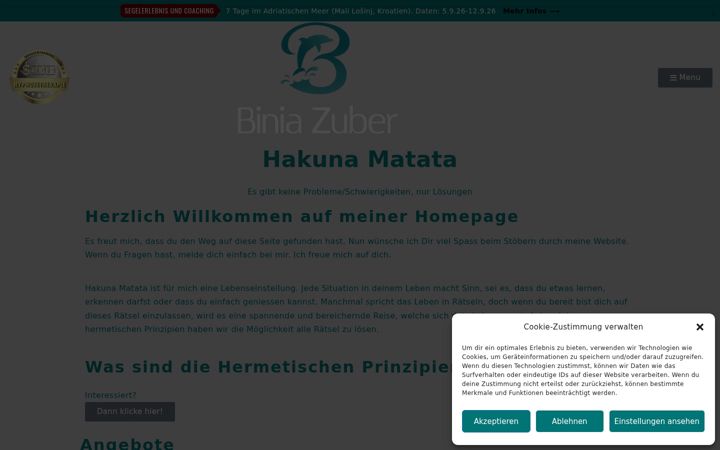 Screenshot stránky biniazuber.ch